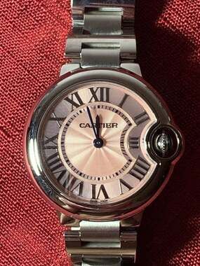 Cartier Ballon Bleu 33mm WSBB0033 Steel Quartz Watch Stainless Bracelet Like New